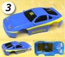 TYCO NOS UNUSED 440-X2 WIDE PAN RED PONTIAC FIERO #86 slot car BODY ~ HO ~ AFX ~ 