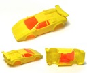 TYCO HO Slot Car Wide Pontiac Grand Prix BODY Butterscotch Test Shot Cool! 