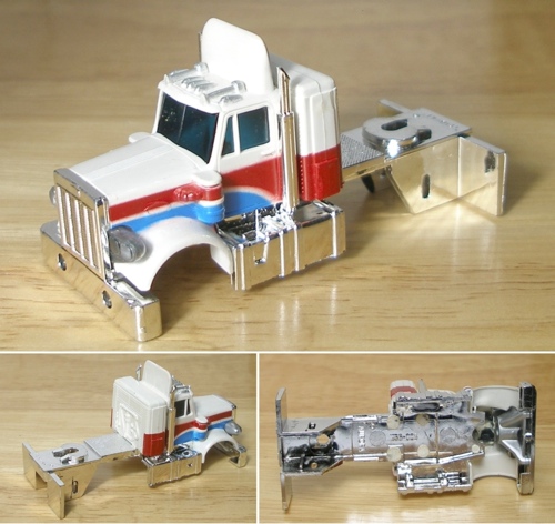 $8.00 Auto World Peterbilt Slot Car Semi Truck Cab Fit Aurora AFX AW Chassis 