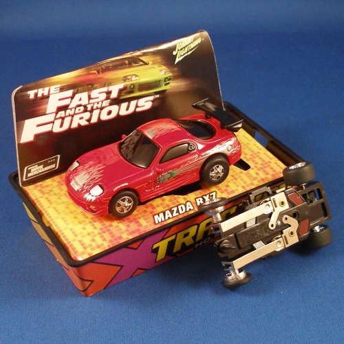 2004 JL Fast & Furious HO Slot Cars RED/SIL MAZDA RX7 !