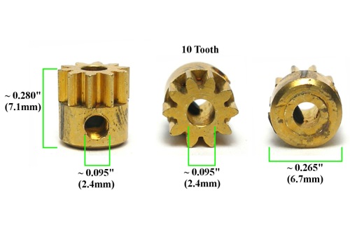 #610 Tradeship Brass Pinion Gear Vintage Slot Car Part 14 Tooth  1/8" Hole 