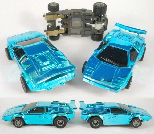 1993-94 TYCO 440-X2 TYCO Lamborghini Slot Car Rare Blue