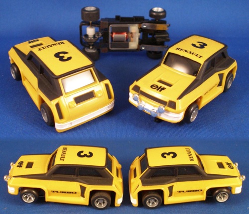 1980 Ideal TCR  Renault Turbo Yellow & Black #3 Slot Car Body 74-824 