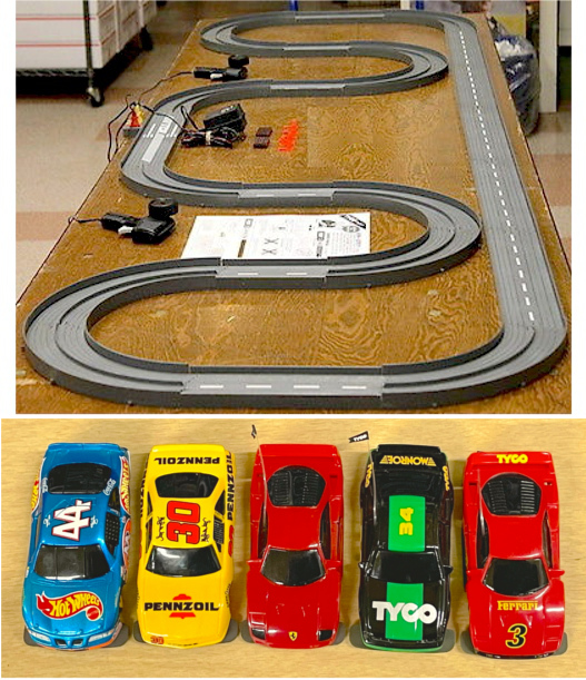 TYCO MATTEL 6"  straight HO slot car track 