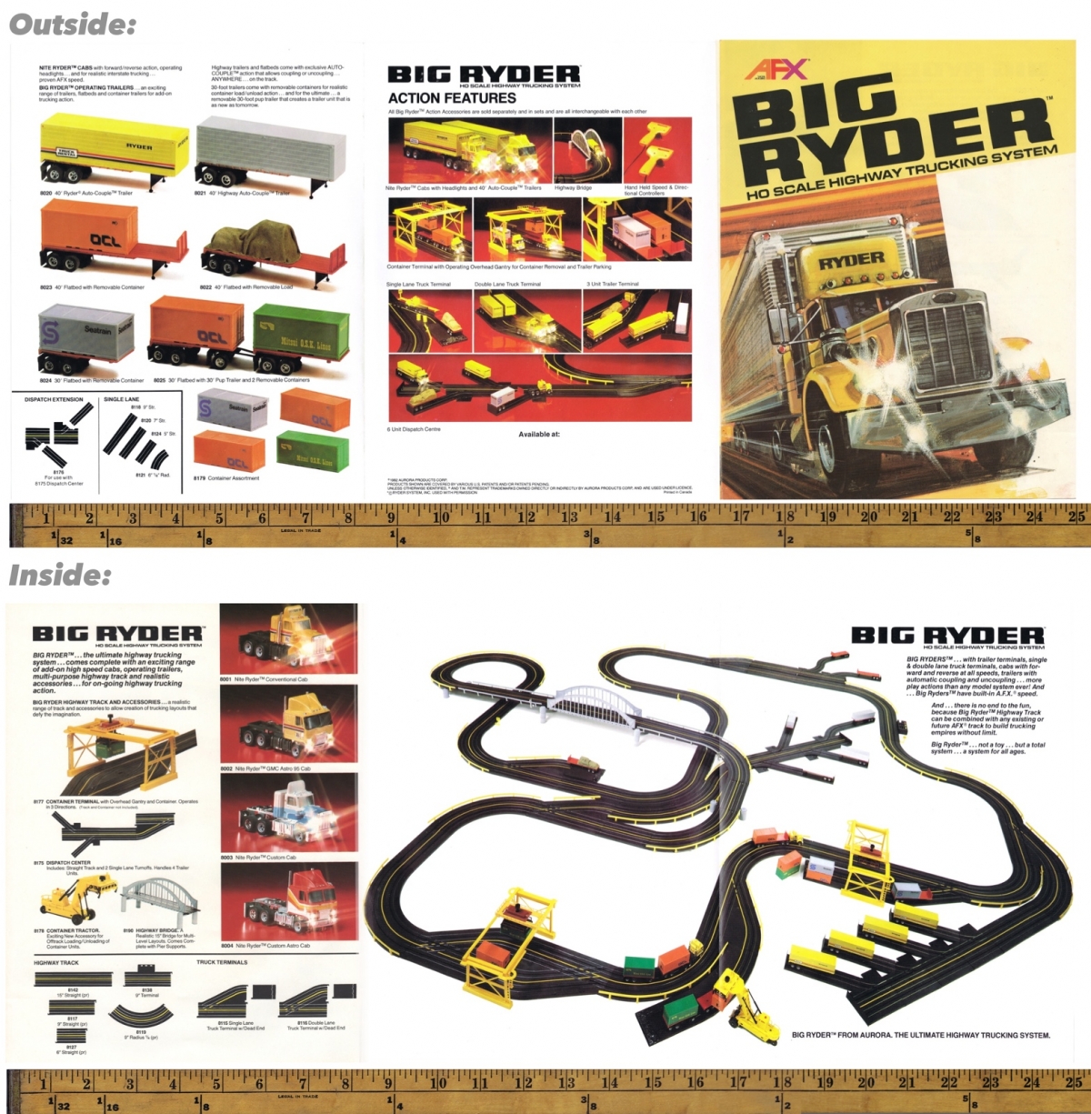 6-Side 1982 Aurora AFX BIG RYDER HIGHWAY TRUCKING SYSTEM Slot Car