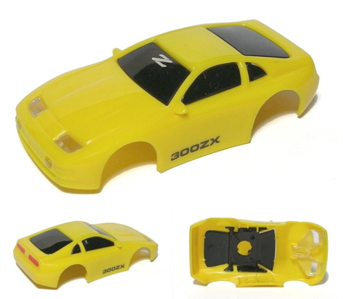 z。 1pc 1990s TYCO HO Slot Car Datsun NISSAN 300ZX YELLOW wide